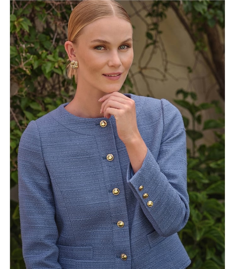 Boucle Collarless Jacket